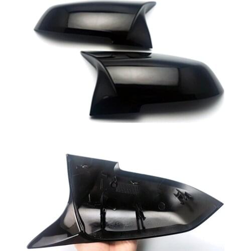 2pcs Gloss Black Side Mirror Cover Cap Rearview For BMW 4 Series F32 F33 F36 420i 435i Coupe & Convertible & Gran Coupe 2014-up