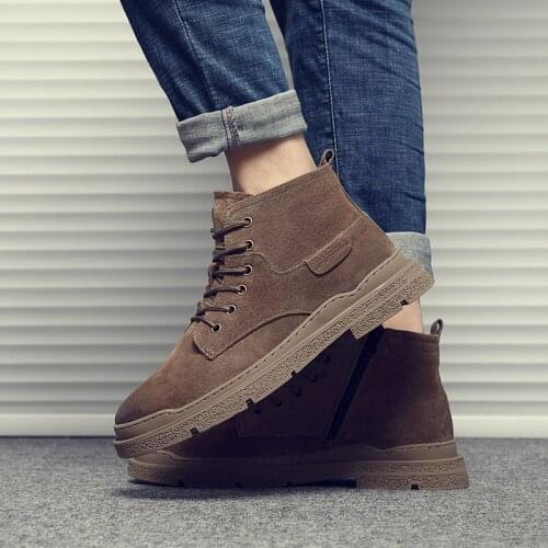 2020 Martin boots mens short boots work clothes shoes Martin boots leather autumn mens shoes