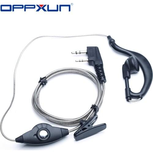 2021 Walkie Talkie Baofeng Headset Earphone UV5R Earbuds PTT With Mic in Ear Hook Headphone K Plug Two Way Radio Uv-5r BF-888s