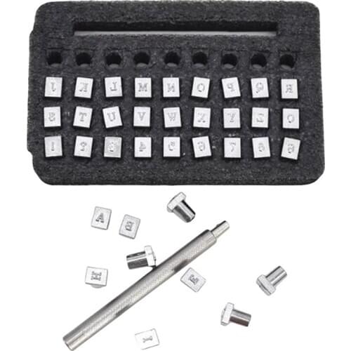 26pcs Alphabet Leather Stamping Printing Punch Tools 26 English Letters Metal Stamp Set Leather Tools Leather Craft