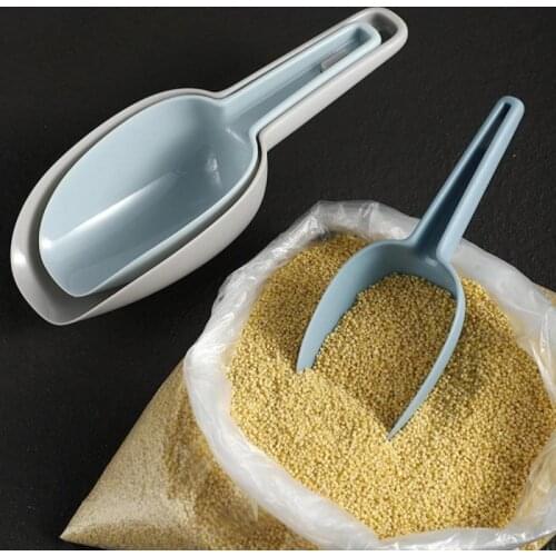 3 Sizes Plastic Measuring Scoop Ice Scraper Food Buffet Candy Bar Scoops Shovel Kitchen Gadgets Tablespoon Flour Sugar Scoop