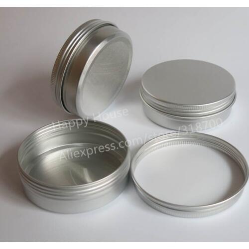 50 x 100g aluminum jar, metal jar for cream powder gel use, 3.33 oz cosmetic bottles, 100ml aluminum container