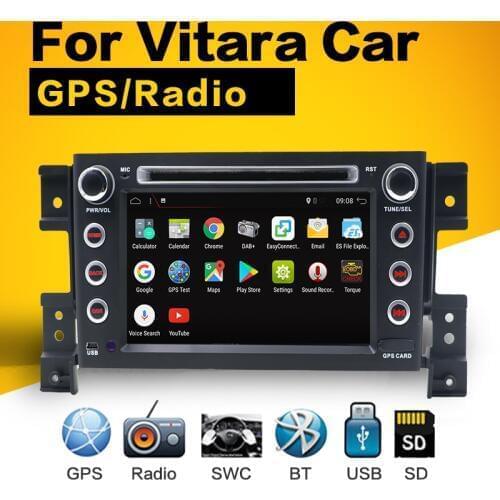 Bosion 2 din android 1024*600 car dvd for suzuki grand vitara multimedia car radio stereo gps with steering wheel control WIFI