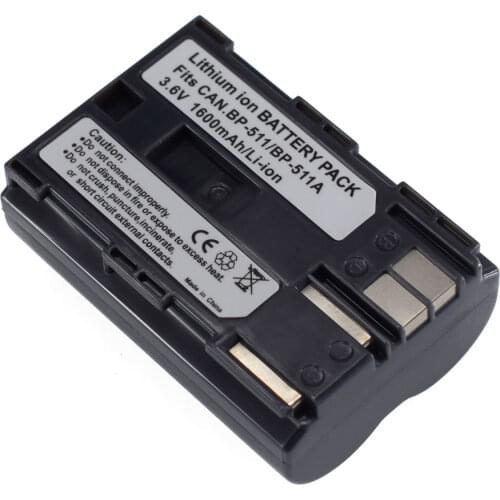 BP-511 Battery for Canon EOS 5D 10D 20D 30D 40D 50D 300D Digital Rebel D30 D60 Kiss DS6041 MV730i MV750i