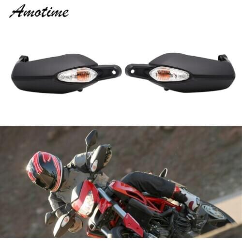 For DUCATI Hypermotard 820 Hyperstrada 821 2013 2014 2015 Right Brake Side Left Clutch Side HandGuard Handlebar With Light
