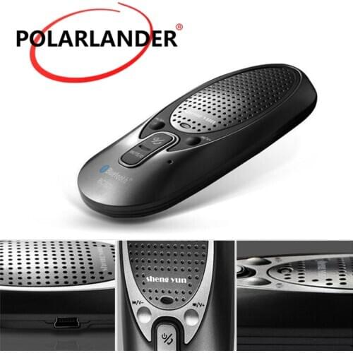 Extreme Thin Sun Visor Clip Bluetooth Speakerphon Voice-activated With Car Charger Mini Bluetooth Car Kit Handsfree Wire