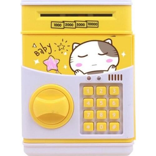 Electronic Piggy Bank ATM Password Money Box Cash Coins Saving Box Bank Safe Box Automatic Deposit Banknote Christmas Gift