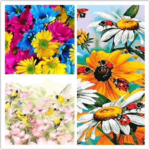 Pictures Flower DIY Painting By Numbers Canvas Oil Painting Painting And Calligraphy Home Decor For Living Room Wall Art