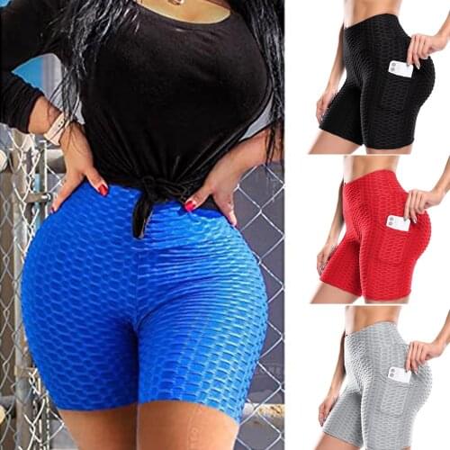 KIWI RATA Womens High Waisted Workout Gym Butt Lifting Booty Yoga Shorts Ruched Running Tummy Control Leggings Textured Pants