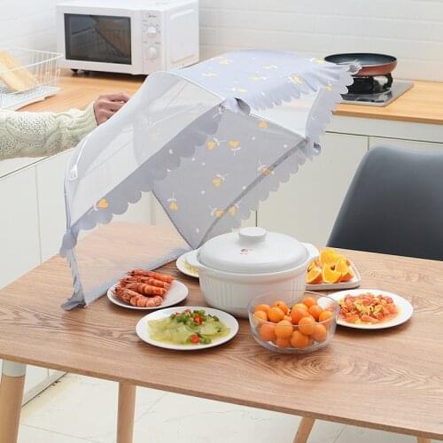 Creative Meal Cover Vegetable Cover Foldable Dining Table Cover Insect-Proof Food Cover Kitchen Accessories Desk Organizer