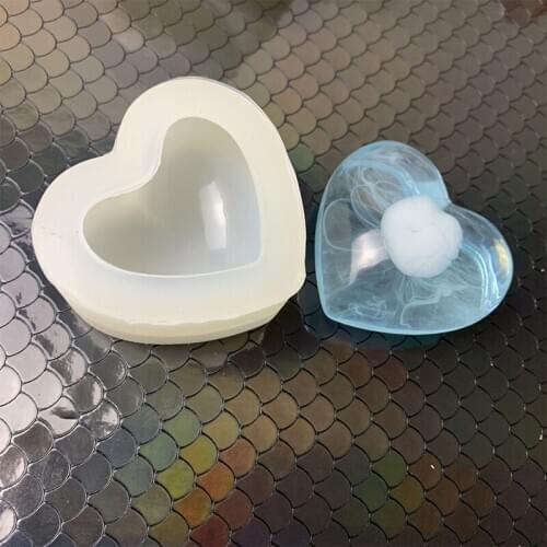 Love Heart Crystal Silicone Mold 3D Craft Decoration DIY Candle Resin Soap Plaster Making Tools Home Decoration