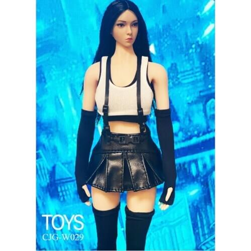 1/6 Scale Figure Costume Tifa Clothes Suit Fantasys Kit Fit 12 inches Action Figure Body Dolls Accessories CJG-W029