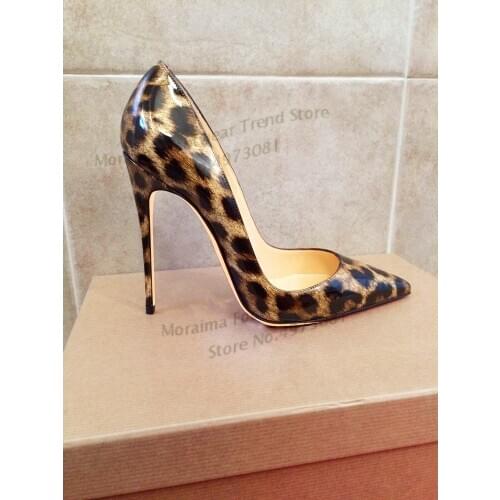 Moraima Snc New Women Shoes High Heels Leopard Pumps High Heels Shallow Shoes Sexy Heels Gradient Woman Party Dress Shoe