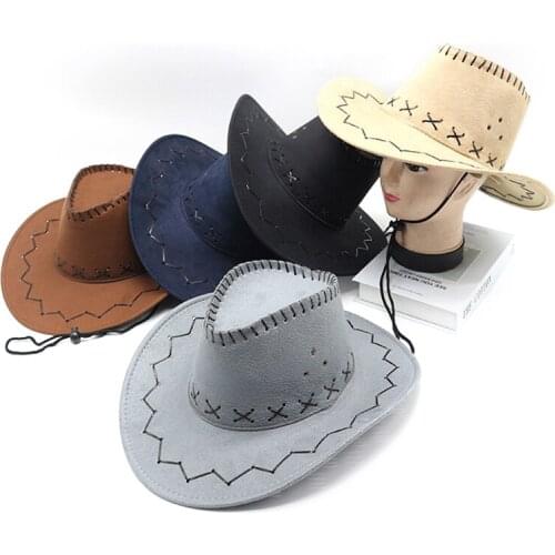 Mens Cowboy Hat For Fishing Vacation Outdoor Along The Grassland Sun Sunscreen For Mens Sunshade Straw Cat Multiple Colour