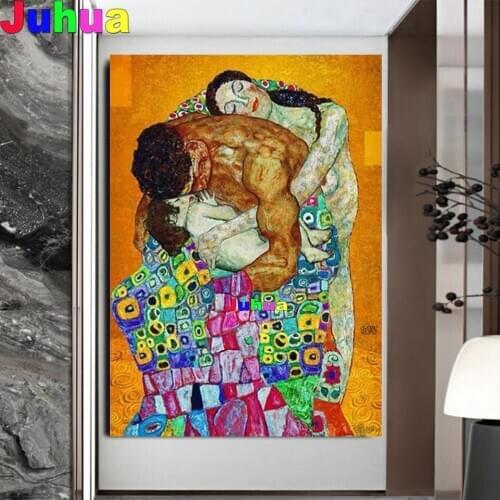 Sweet Family full square round diamond painting kit Diamond embroidery mosaic handmade Gustav Klimt decoration,Love home Gift