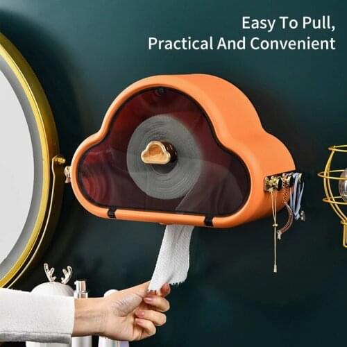 Cloud Washcloth Storage Bathroom Paper Towel Box Without Toilet Paper Shelf Punchingtoilet Paper Box Household Bathroom Tools