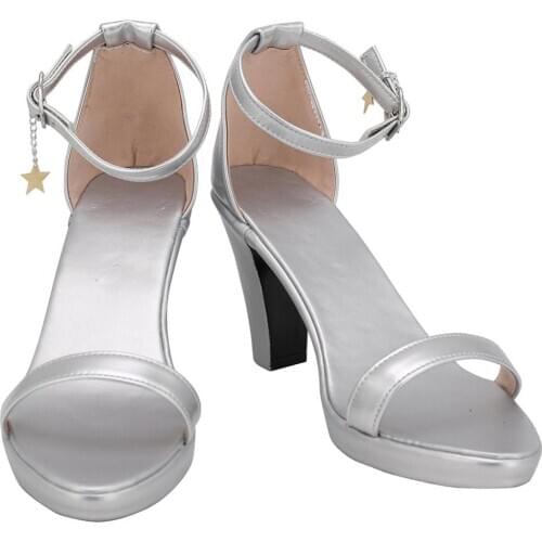 Final Fantasy VII Remake Cosplay Aerith Gainsborough Shoes Women Boots High Heel Cosplay Prop