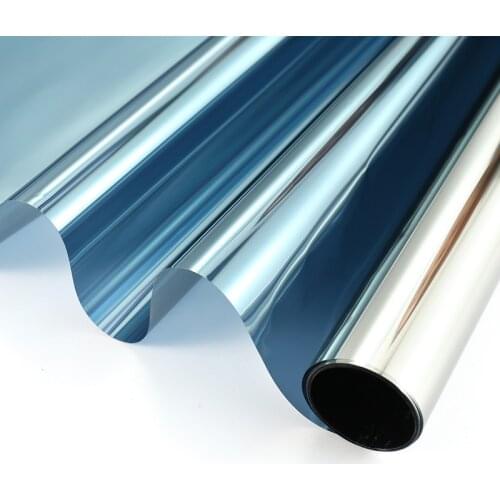Practical UV Resistant Self Adhesive Glass Building Color insulation And Sunscreen Silver WindowFilm one-way Reflection Silver
