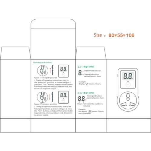 Timer Plug Socket Digital Electrical Timer Plug Socket Light Switch Energy Saving Countdown Timer European Standard R7UB