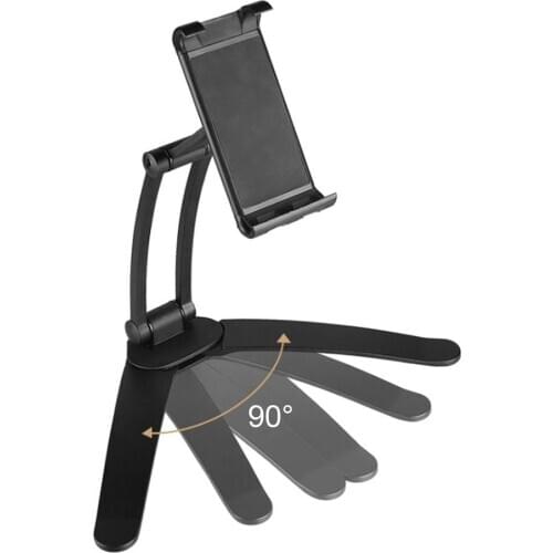 Foldable Phone Tablet Stand Holder Adjustable Desktop Mount Stand Tripod Table Desk Support for IPhone IPad Mini 1 2 3 4 Air Pro