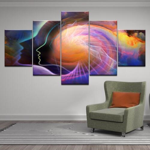 Rhinestones Diamond Embroidery abstract women face body line Colorful full square round drill 5d diy diamond painting 5pcs set