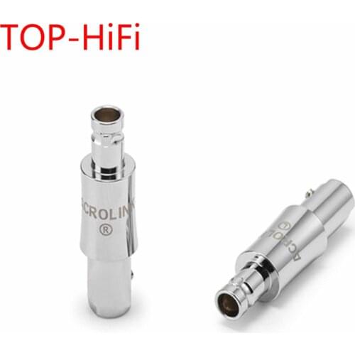 TOP-HiFi one pair Gold plated Plugs for DIY HD800 HD800S HD820 Headphone Jack Plug Headphone Cable