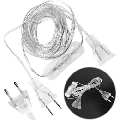 100W EU US Plug Male To Female AC Power Supply Extension Cable With Switch 3.5m