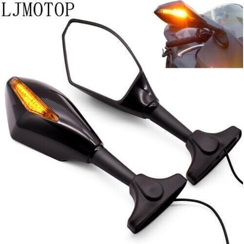 Universal Motorcycle Side Mirrors LED Turn Signal Integrated Mirrors For Gas Gas EC2T FSE FSR EC250 EC300 TC125 TE125 Aprilia
