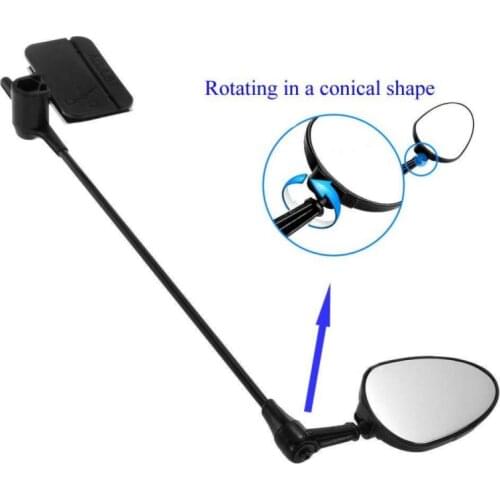 Bike Mirrors Lightweight Aluminum Bike Helmet Flexible 360 Degree Adjustable Rear View Mirror Bicycle Accessories