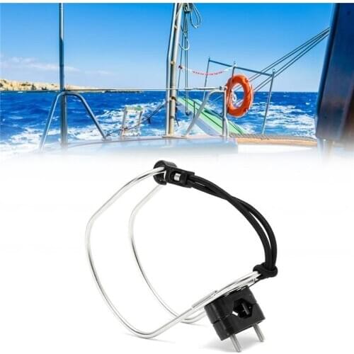 Top Stainless Steel Boat Horseshoe Bracket Life Buoy Swimming Ring Holder With Plastic Mount For Rowing Boat Accessories Marine