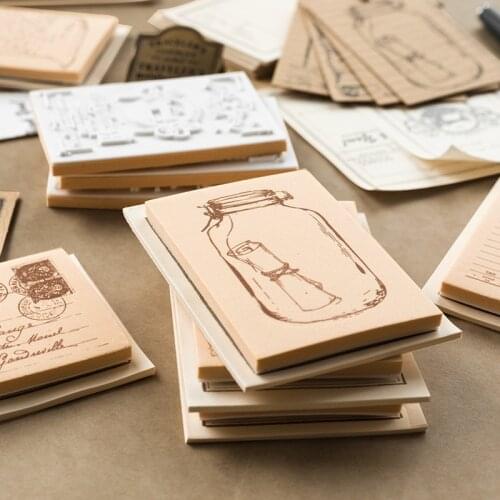 Vintage manuscript mushroom plant frame sponge clear stamp for scrapbooking album DIY craft decoration rubber stamp