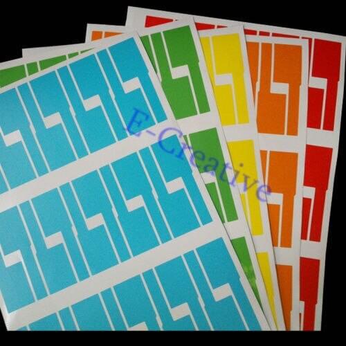 Waterproof Tearproof oilproof Network Cable Labels Sticker 84x26mm 300pcs A4 Size Blank Label Multi-colour