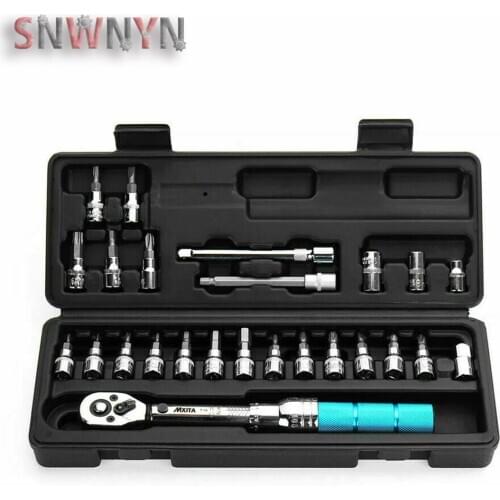 1/4"DR 2-14Nm Adjustable Torque Wrench Bicycle Repair tools kit Set Tool Bike Repair Spanner Hand Tool Set