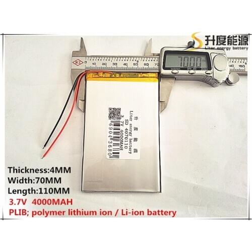 1pcs [SD] 3.7V,4000mAH,[4070110] Polymer lithium ion / Li-ion battery for TOY,POWER BANK,GPS,mp3,mp4,cell phone,speaker