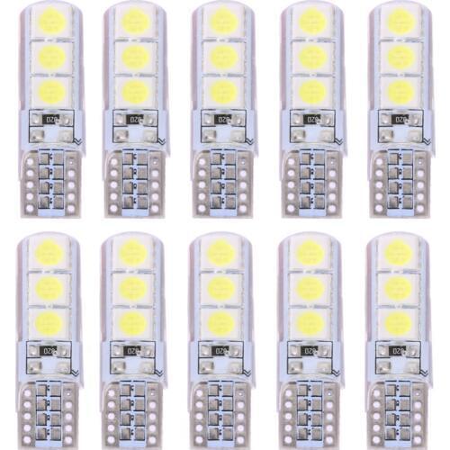 10pcs/lot W5W T10 SMD5050 LED Waterproof Car Wedge Lights Auto White Light Bulbs Car-styling Clearance Lights Signal Lamp DC12V