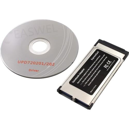 2 Port USB 3.0 Express Card ExpressCard 34mm/54mm Hidden Adapter For Laptop