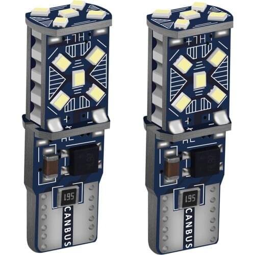 2PCS T10 W5W New Super Bright LED Car Parking Lights Marker Lamp WY5W 168 501 Auto Wedge Turn Side Bulbs Car Dome Reading Lamps