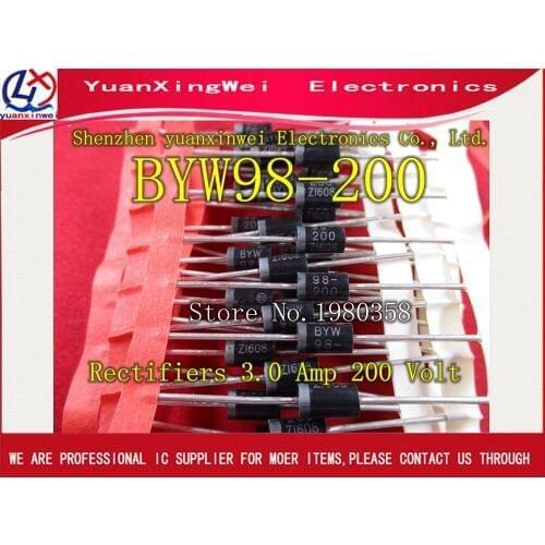 Free shipping cost ! !50pcs BYW98-200 BYW98 BYW 98 200 ST DO201ad