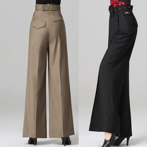New Latin Dance Pants Lady Loose Wide Leg Trousers Women Practice Clothes Cha Cha Samba Tango Salsa Latin Dancing Wear DQS4701