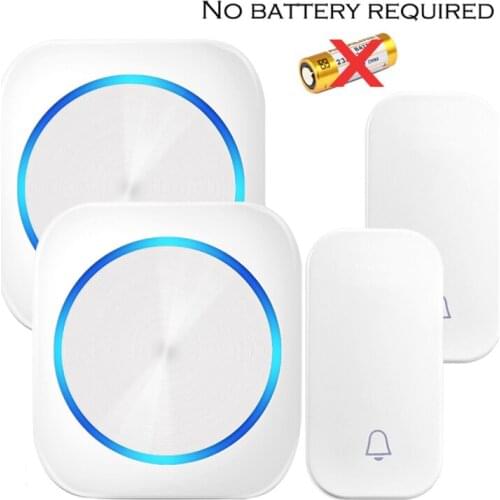 Long Distance Night Light Door Bell Self Powered Waterproof Wireless DoorBell Smart Home Automation Module No Battery Requireds