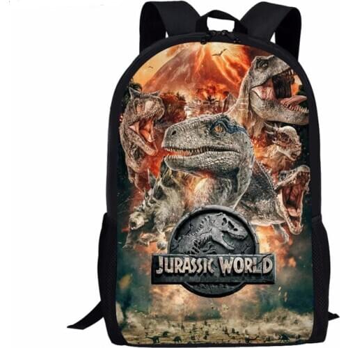 Jurassic World Kids School Bags for Boys T-rex Dinosaur Backpack Primary Children Book Bags Kids Gift Bag Mochilas