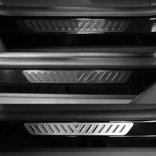 For Tesla Model Y Doorsill Strip Stainless Steel Anti Stepping Protective Sticker Welcome Pedal Interior Accessories