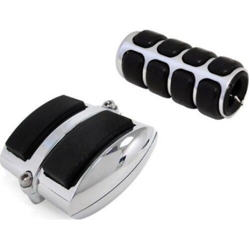 For Yamaha V-Star 950 1300 650 1100 Classic Chrome Gear Shift Pedal Cover+Brake Pedal Cover