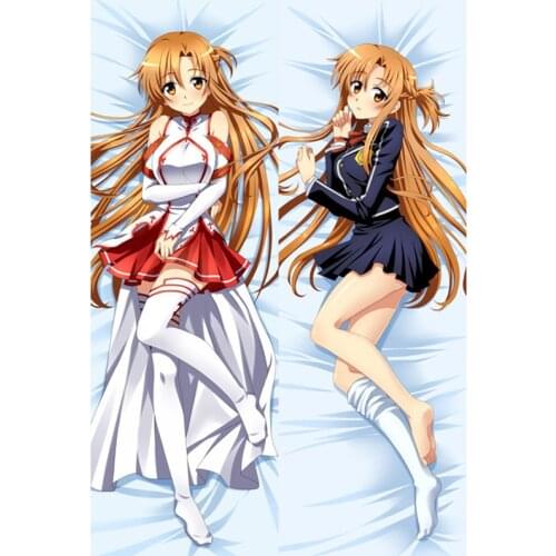 Anime Waifu Yuuki Asuna Double Sided Pillow Case Sword Art Online Dakimakura Otaku Hugging Body Decorative Kirito Pillowcase