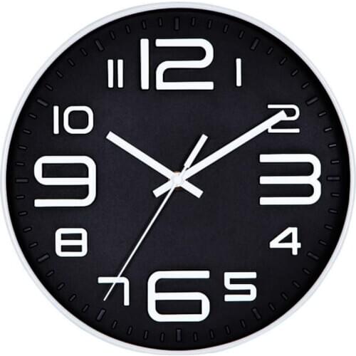 Electronic wall clock retro style 10-inch study creative clock single-sided plastic clock