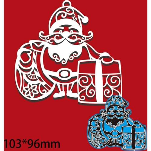 103*96mm Santa Claus Christmas Gifts New Cutting Dies Scrapbook Decoration Embossing Paper Craft Album Card Punch Knife Mold
