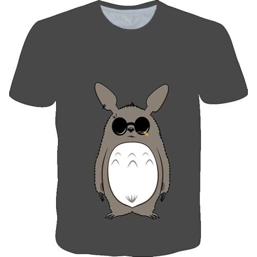 Summer Fashion mens t-shirts With Totoro Pattern 2021 New 3D Print Funny Anime t-shirt Clothes For Teenagers Graphic t shirts