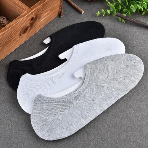 Hot Sale Summer Autumn Cotton Boat Socks Casual Classic Black Gray White Colors Invisible Shallow Mouth Slippers Sock Men Women