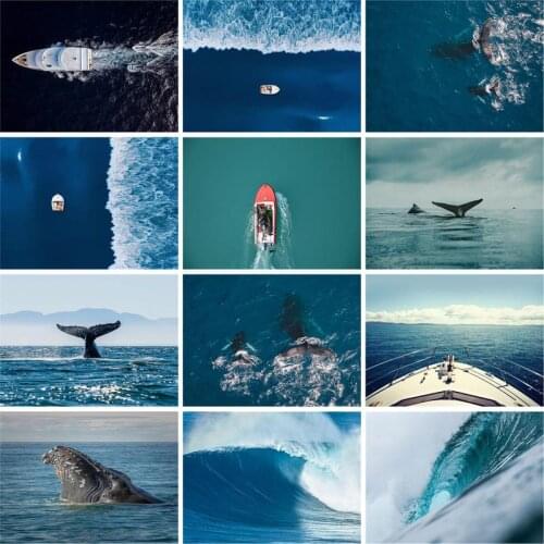 GATYZTORY Frame ships at sea DIY Painting By Number Landscape Modern Home Wall Art Canvas Painting Unique Gift For Home Decor