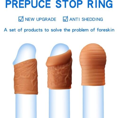 Phimosis Correction Ring Soft Silicone Delayed Ejaculation Foreskin Corrector No Vibrator Erotic Sex Toys For Woman Men Sex Shop